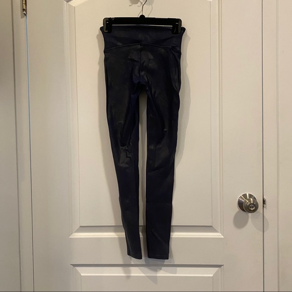 Spanx Faux Leather Leggings in Color Midnight Blue - Picture 5 of 5